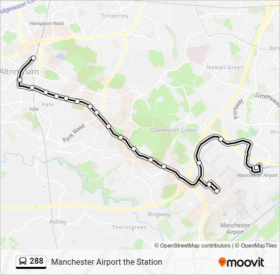 288 Route: Schedules, Stops & Maps - Manchester Airport the Station ...