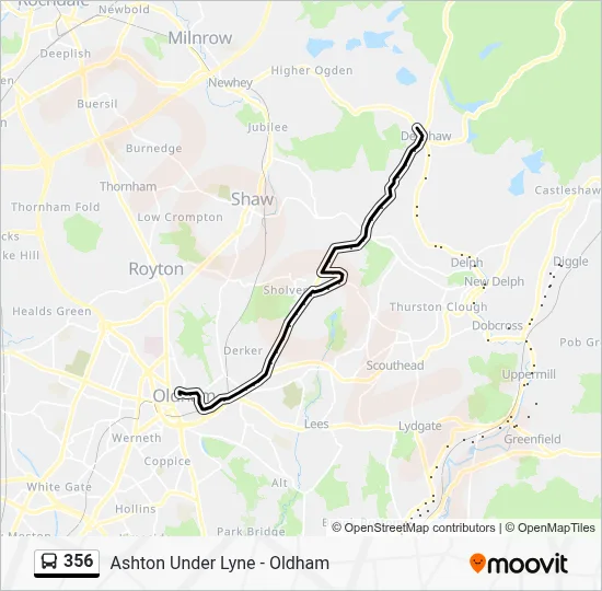 356 Route: Schedules, Stops & Maps - Oldham Bus Station (Updated)