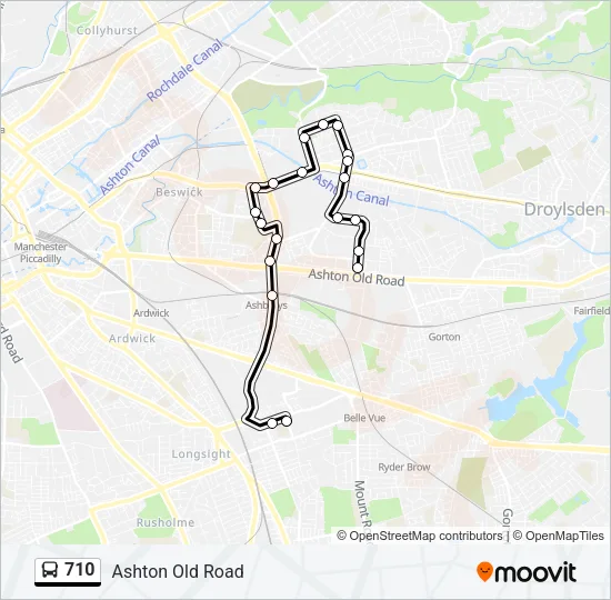 710 Bus Line Map