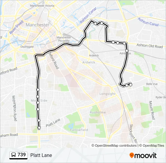 739 Bus Line Map