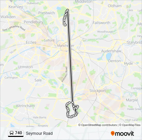 740 Bus Line Map
