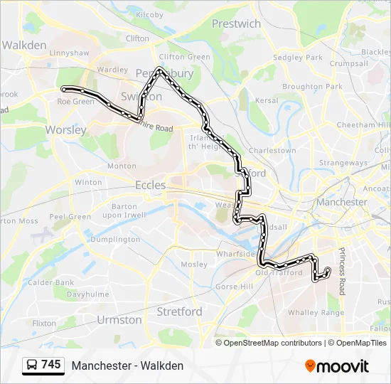 745 Route: Schedules, Stops & Maps - Old Clough Lane (Updated)