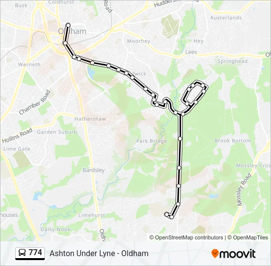 774 Bus Line Map
