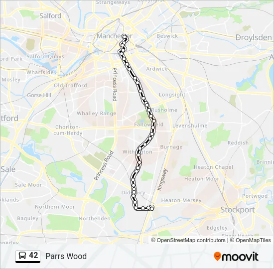42 Bus Line Map