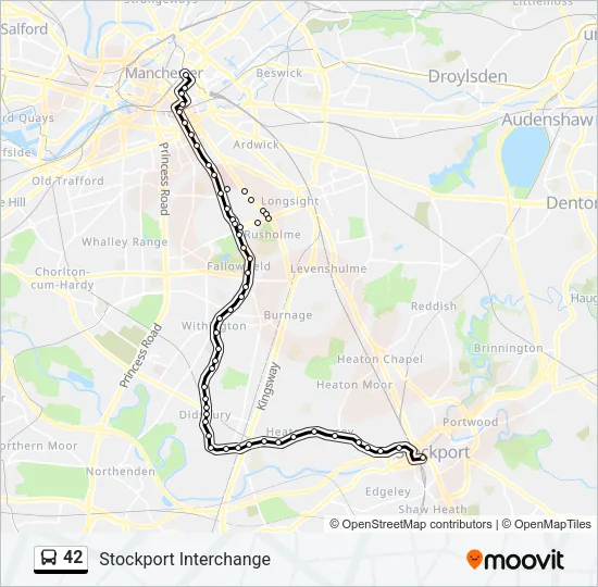 42 Bus Line Map