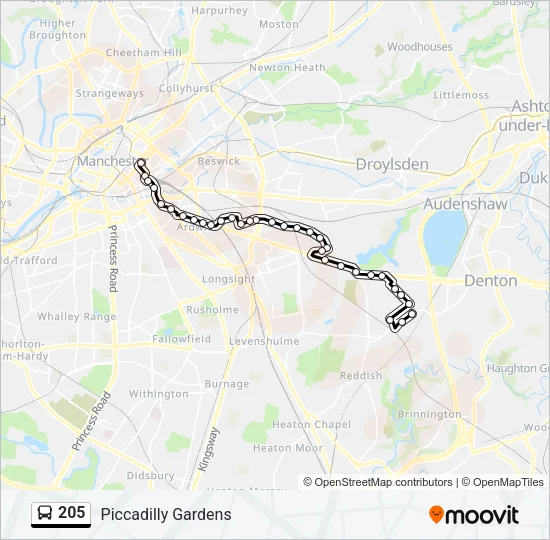 205  Line Map