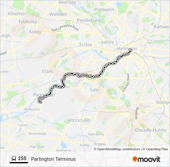 255 Route: Schedules, Stops & Maps - Partington Terminus (Updated)