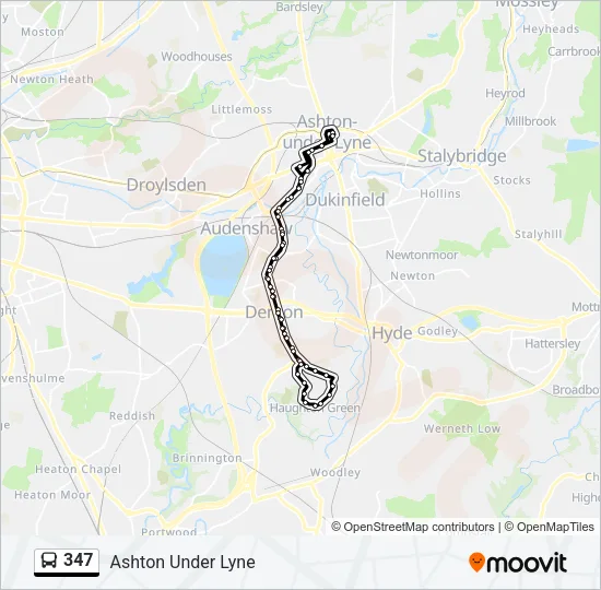 347 Bus Line Map