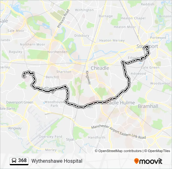 368 Route: Schedules, Stops & Maps - Wythenshawe Hospital (Updated)