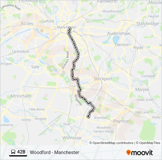 42B Bus Line Map