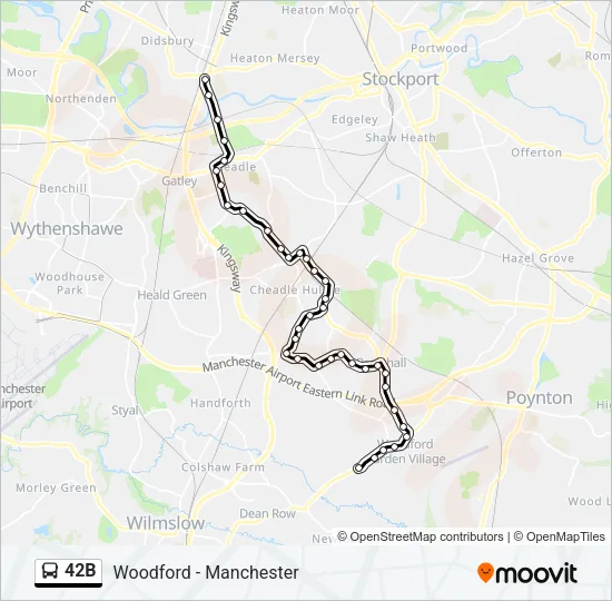 42B Bus Line Map