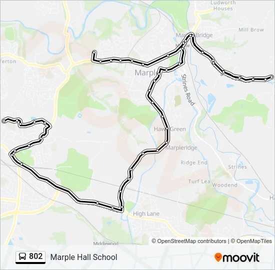 802 Bus Line Map