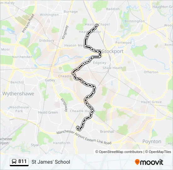 811 Bus Line Map
