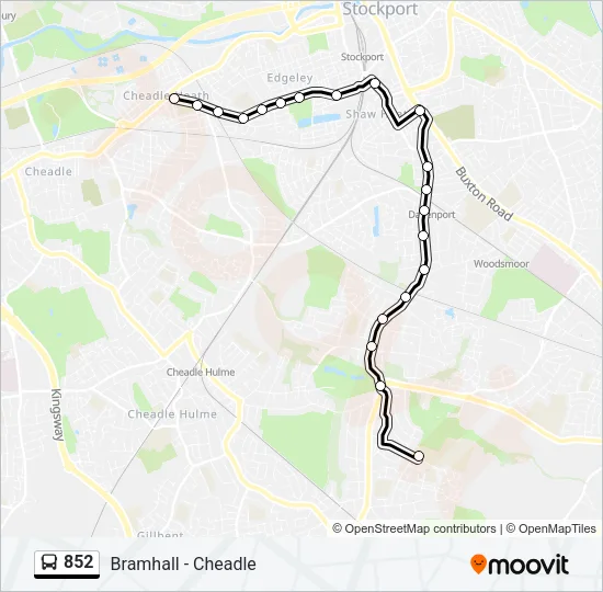 852 Bus Line Map