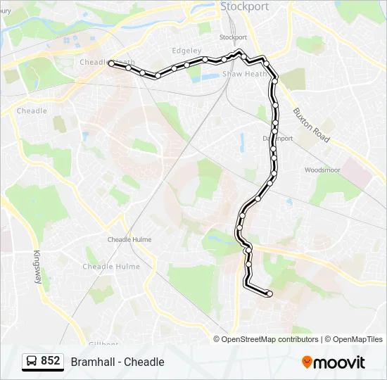 852 Bus Line Map