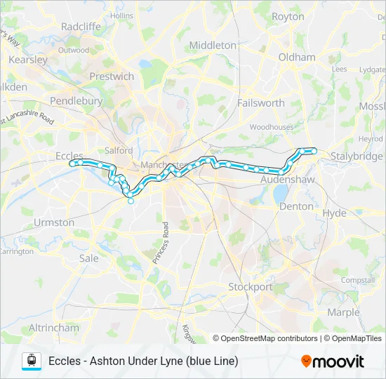 BLUE LINE Light Rail Line Map
