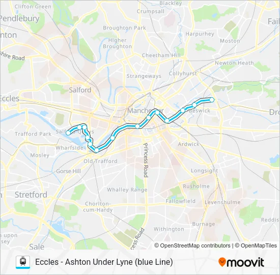 BLUE LINE Light Rail Line Map