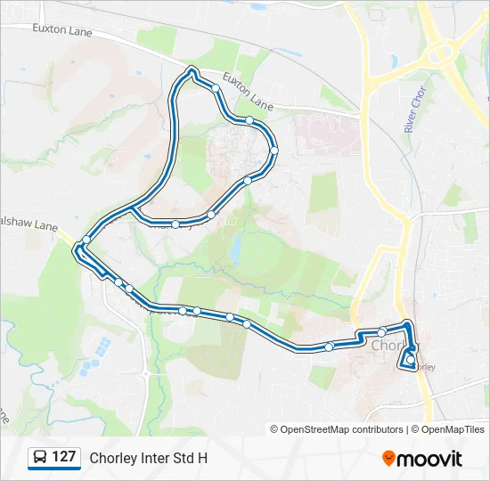 127 Route: Schedules, Stops & Maps - Chorley Inter Std H (Updated)