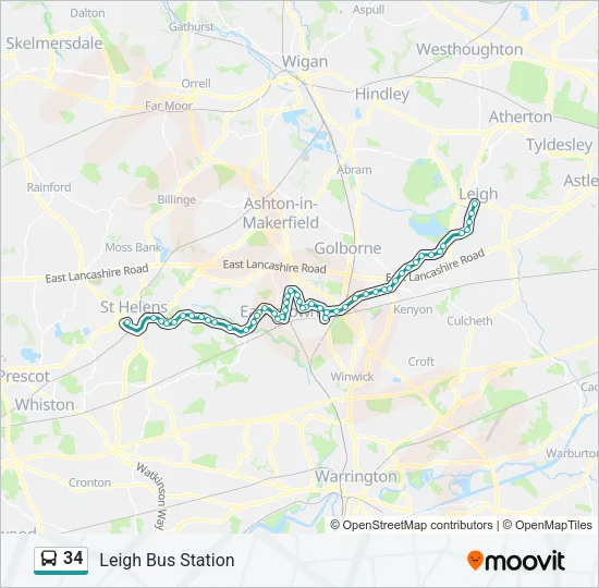 34 Bus Line Map