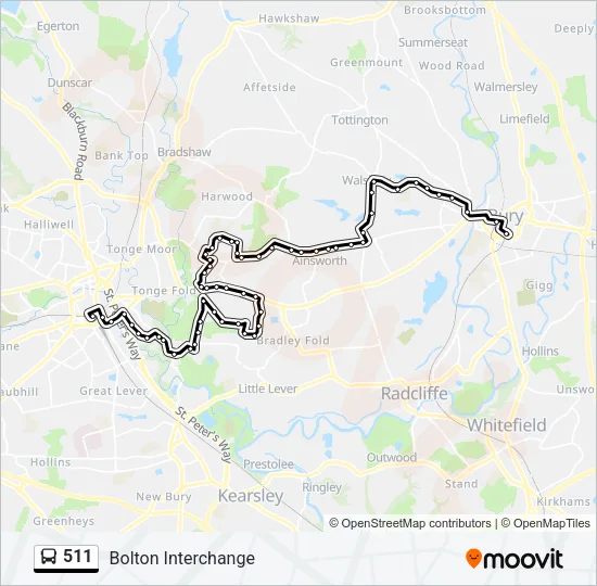 511 Bus Line Map