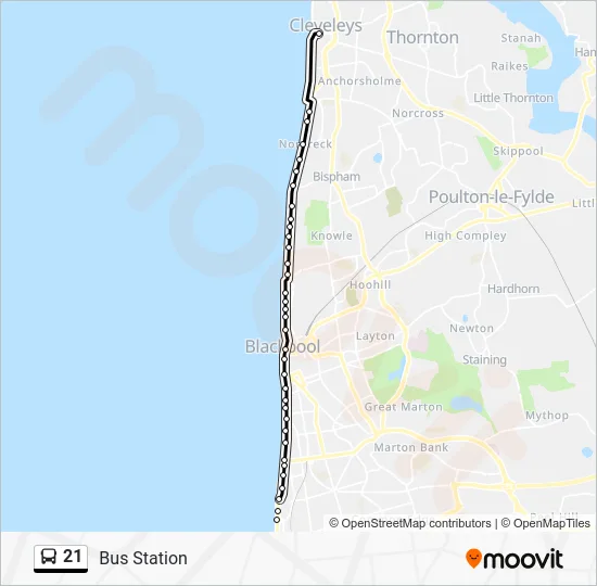 21 Route: Schedules, Stops & Maps - Bus Station (Updated)