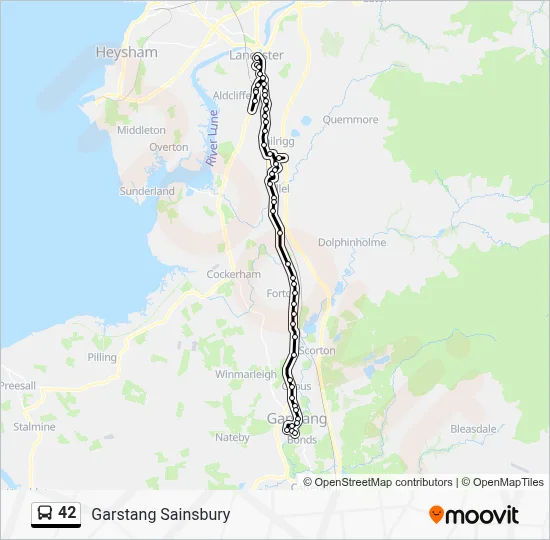 42 Route: Schedules, Stops & Maps - Garstang Sainsbury (Updated)