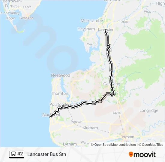 42 Route: Schedules, Stops & Maps - Lancaster Bus Stn (Updated)