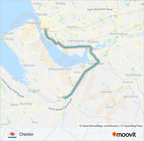 TRANSPORT FOR WALES Train Line Map