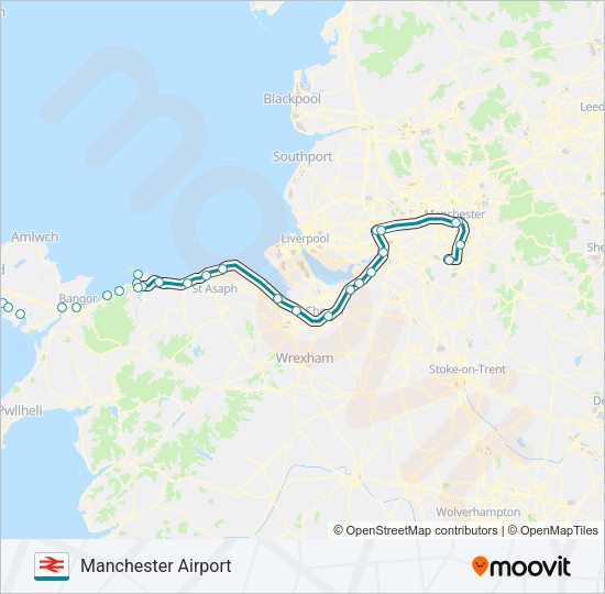 TRANSPORT FOR WALES Train Line Map
