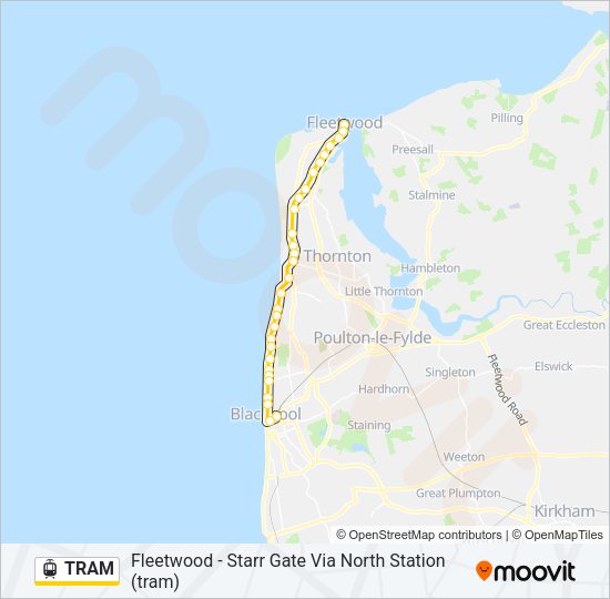 TRAM Light Rail Line Map