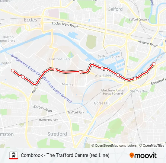 RED LINE Light Rail Line Map