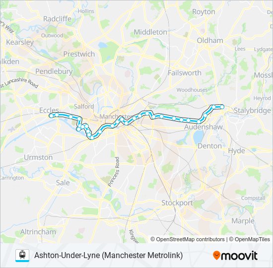 blue line Route: Schedules, Stops & Maps - Ashton-Under-Lyne ...