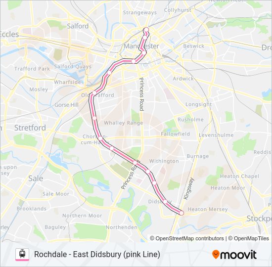 PINK LINE Light Rail Line Map