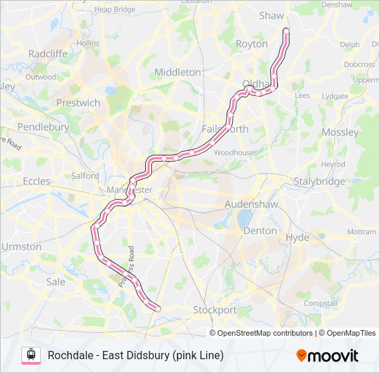 PINK LINE Light Rail Line Map