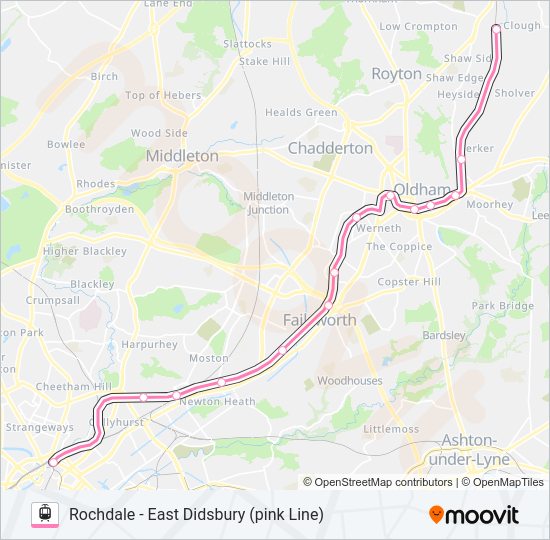 PINK LINE light rail Line Map