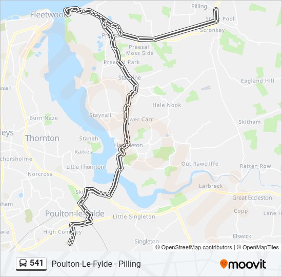 541 Bus Line Map