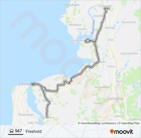567 Bus Line Map