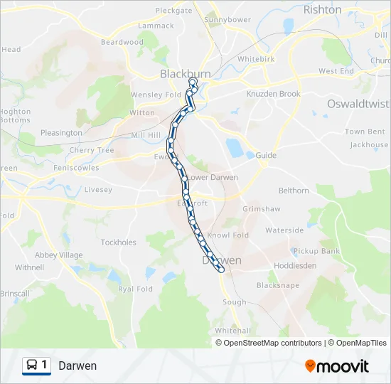 1 Bus Line Map