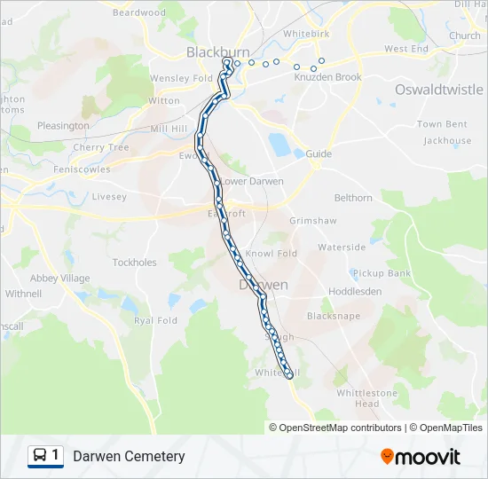 1 Bus Line Map