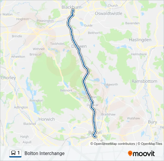1 Bus Line Map