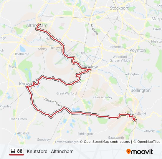 Bus 88 Route Map 88 Route: Schedules, Stops & Maps - Altrincham (Updated)