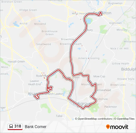 318 Route: Schedules, Stops & Maps - Bank Corner (Updated)