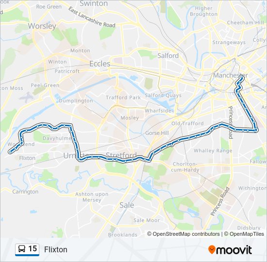 Bus 15 Route Map 15 Route: Schedules, Stops & Maps - Flixton (Updated)