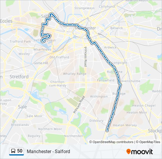 Bus 50 Route Map 50 Route: Schedules, Stops & Maps - The Lowry (Updated)