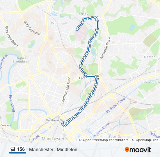 Bus 156 Route Map 156 Route: Schedules, Stops & Maps - Higher Crumpsall (Updated)