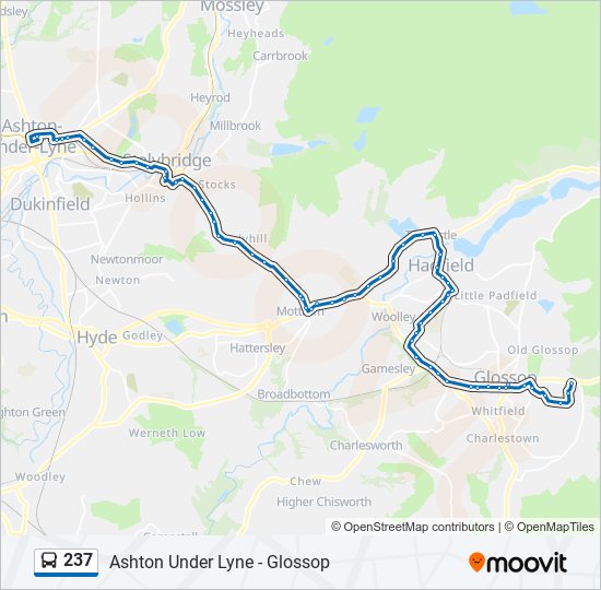 237 bus Line Map