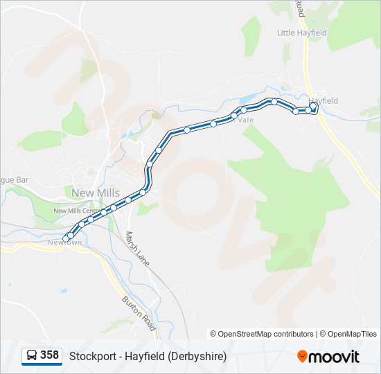 358 Route Schedules Stops And Maps New Mills Updated