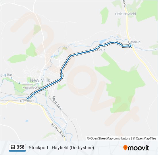 358 bus Line Map