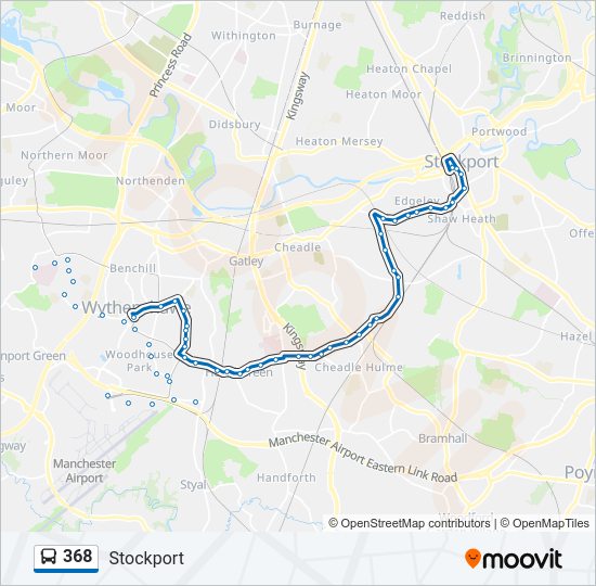 368 bus Line Map