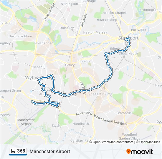 368 bus Line Map